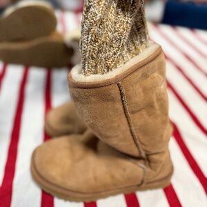 Ugg Australia Tularosa Route Suede Detachable Knit Sock Winter Boots Shoes 5